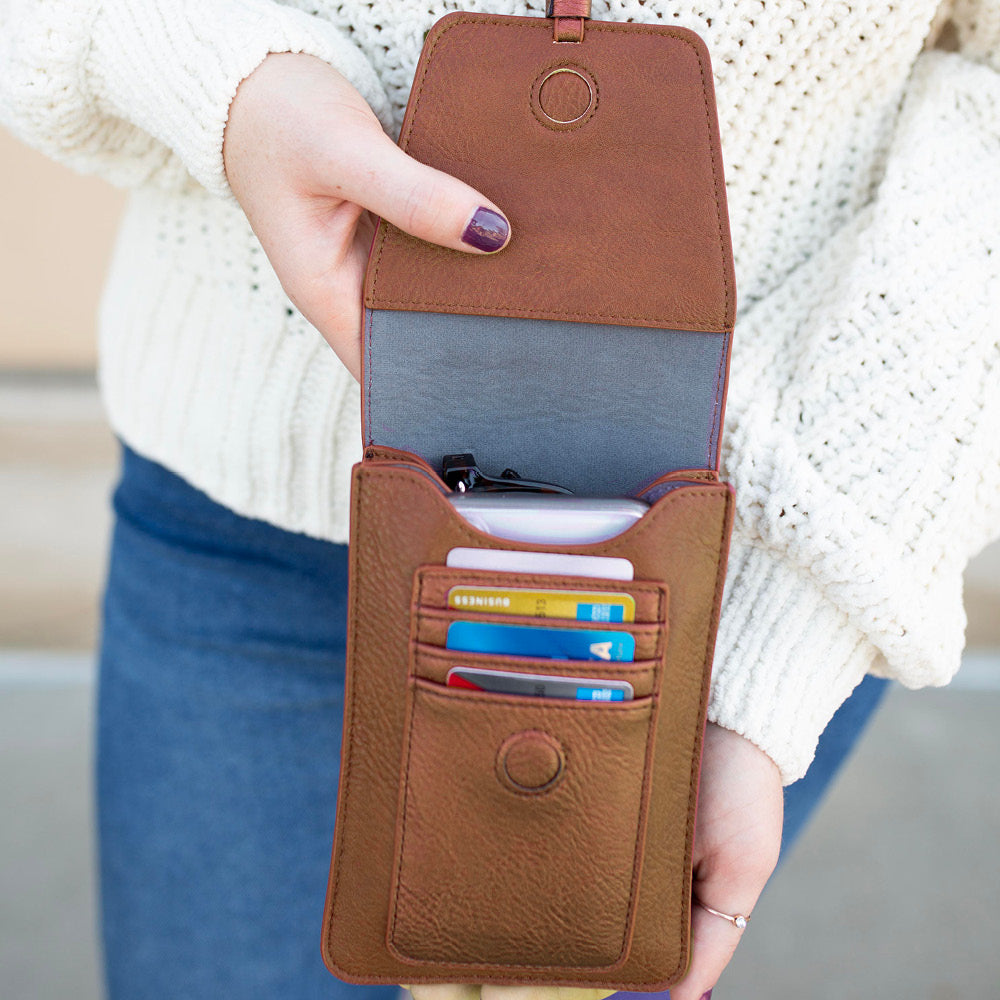 Harper Crossbody - Black/Camel