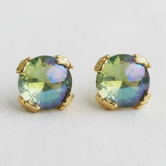 Stud Earrings - Vintage Inspired Aurora Geometric