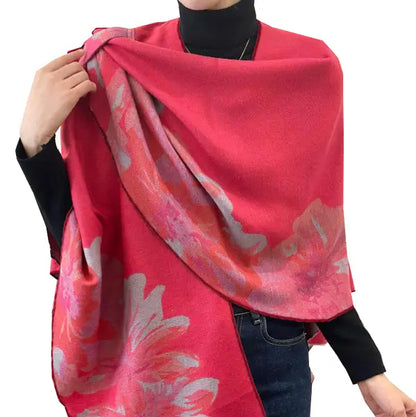 Reversible Wrap - Shawl Pink / Gray Rose