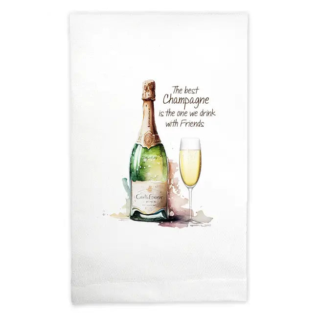 Decorative Huck Towel - Champagne Friends