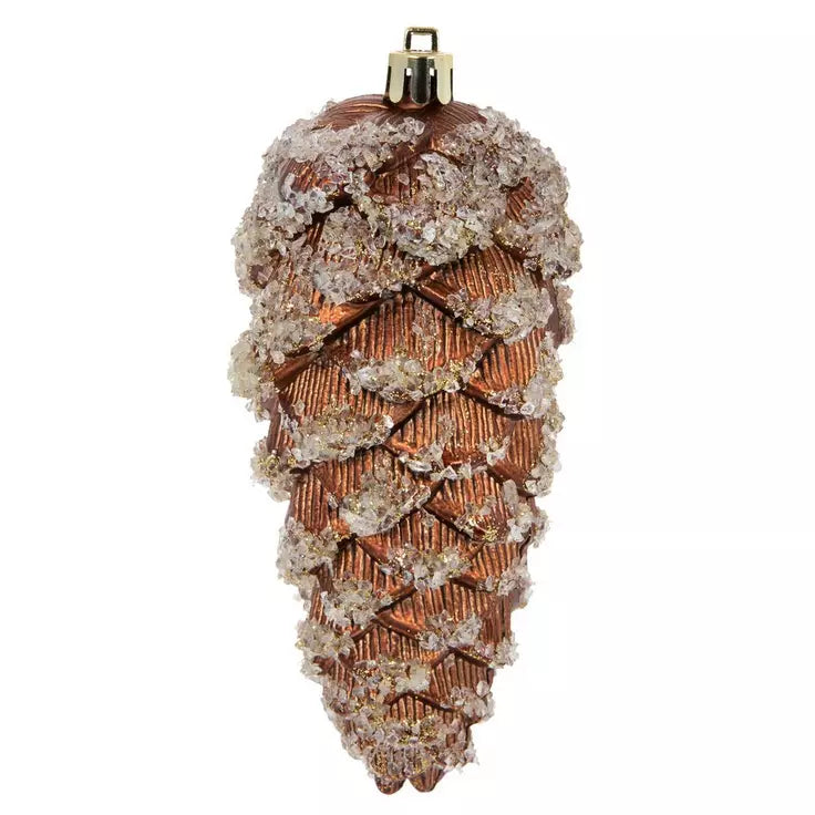 Christmas Ornament - Copper Frosted Pinecone