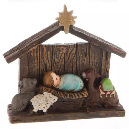Christmas Ornament - Baby Jesus & Animals