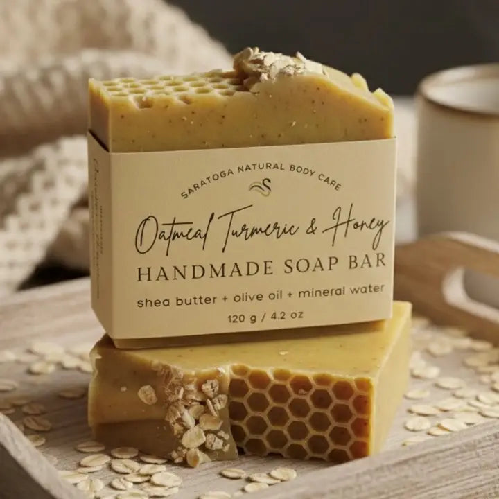 Vegan Cold Process Soap - Oatmeal Turmeric & Honey