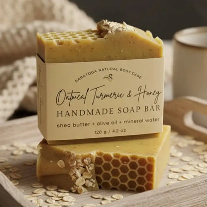 Vegan Cold Process Soap - Oatmeal Turmeric & Honey