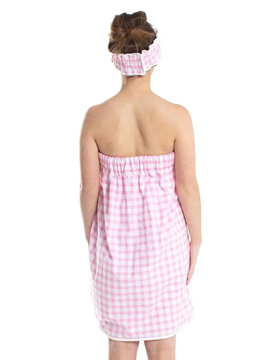 Spa Wrap - Pink Gingham