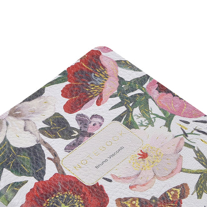 Vegan Leather Notebook 6x8 - Peonies