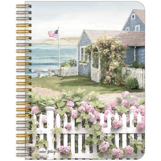 Spiral Medium Notebook - House By The Shore