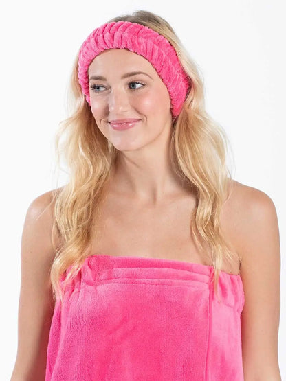 Spa Wrap with Ruffle - Hot Pink