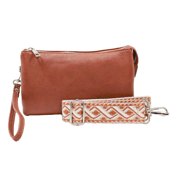 Stefani Wristlet Crossbody - Camel
