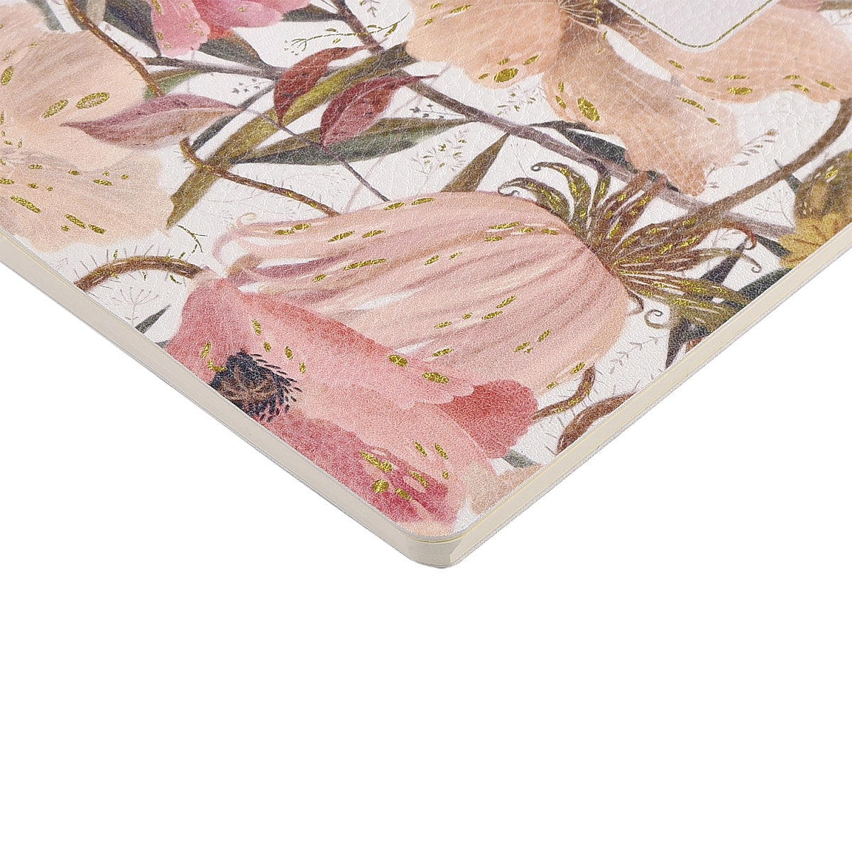 Vegan Leather Notebook 6x8 - Soft Petals