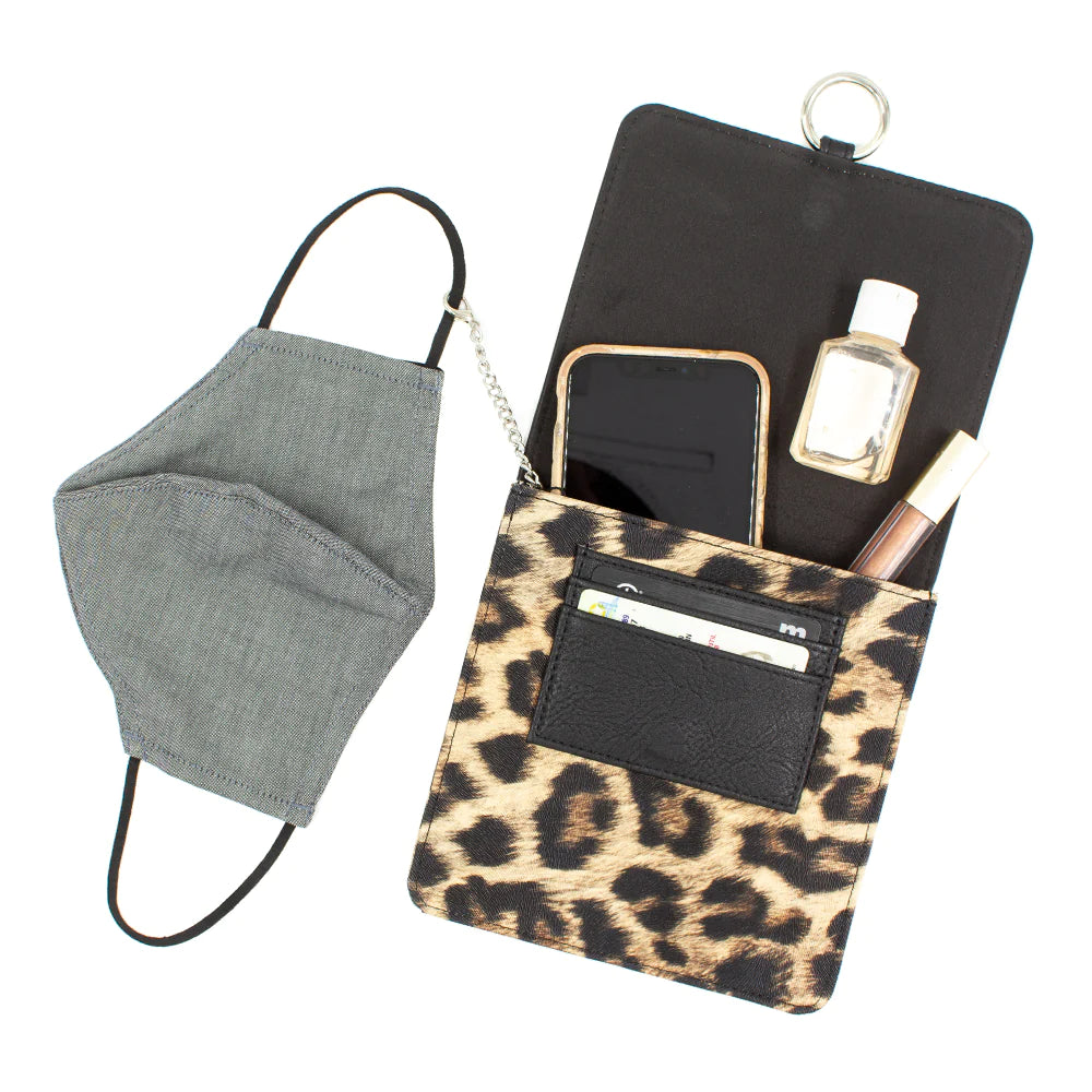 Box Crossbody Bag - Leopard