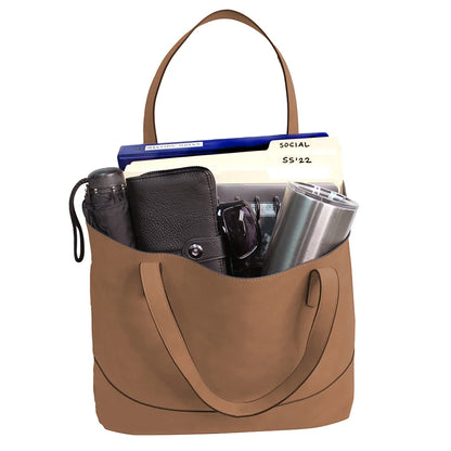 Taylor Tote - Camel Suede