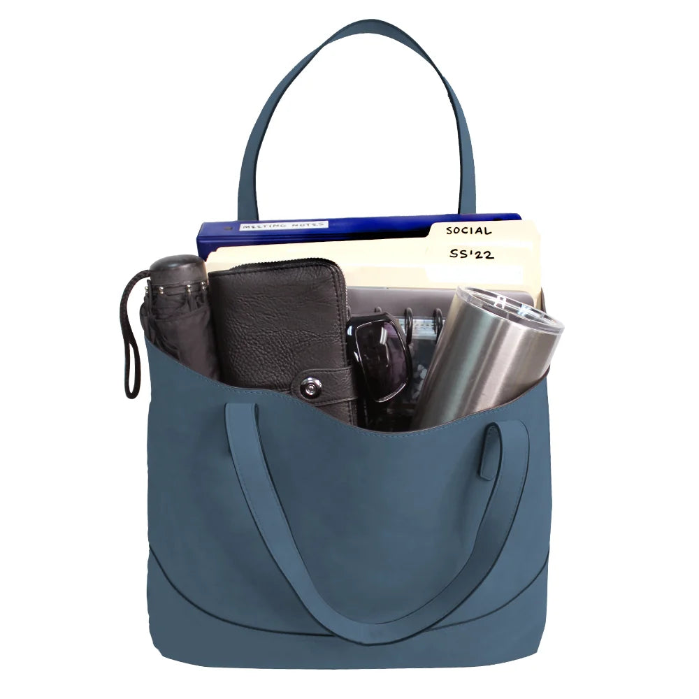 Taylor Tote - Navy Suede
