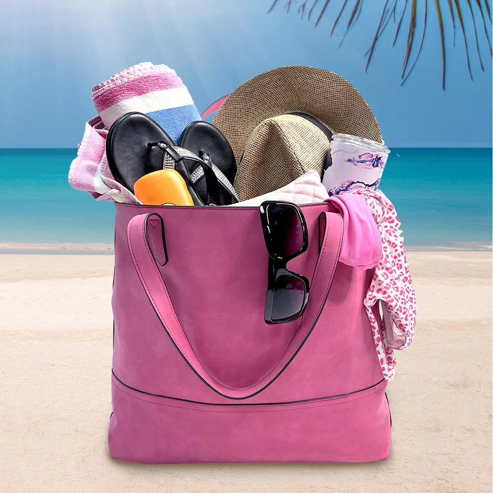 Taylor Tote - Pink Suede