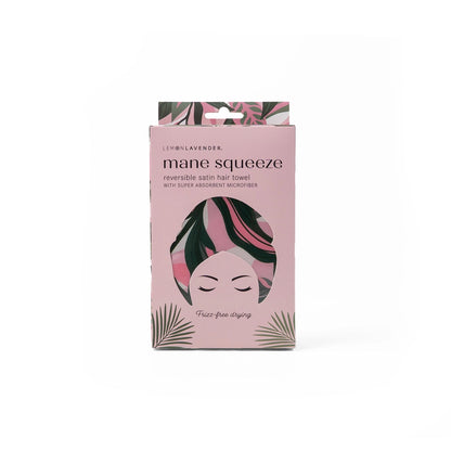 Reversible Satin Hair Towel - Pink