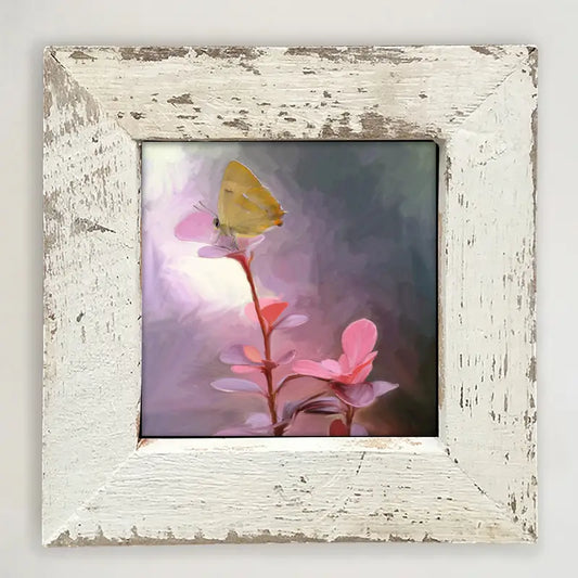 Framed Art 8in - Yellow Butterfly