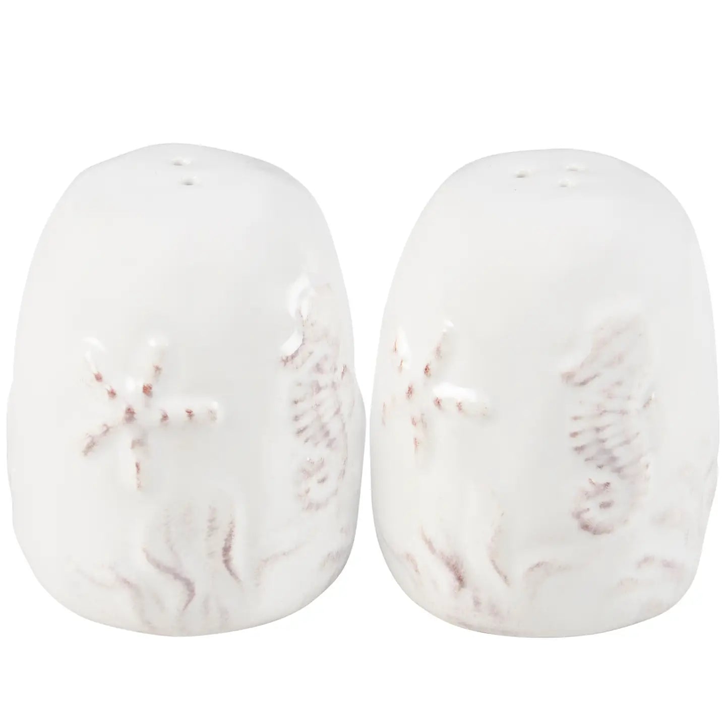 Salt and Pepper Shakers - Embossed Beach