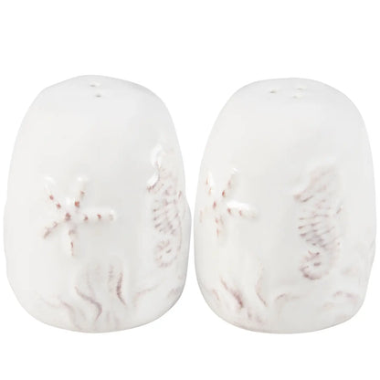 Salt and Pepper Shakers - Embossed Beach