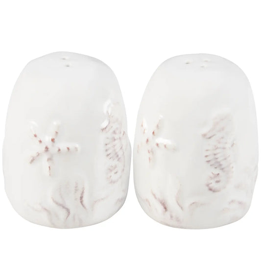 Salt and Pepper Shakers - Embossed Beach