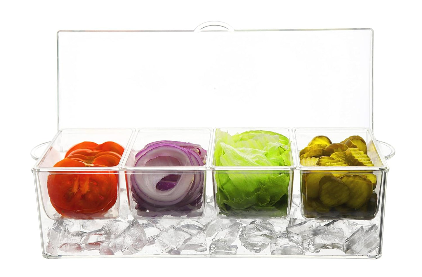 Large Clear Condiment Server Organizer