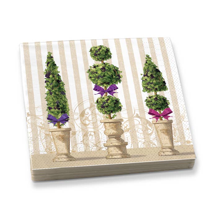 Beverage Napkins - Garden Topiary
