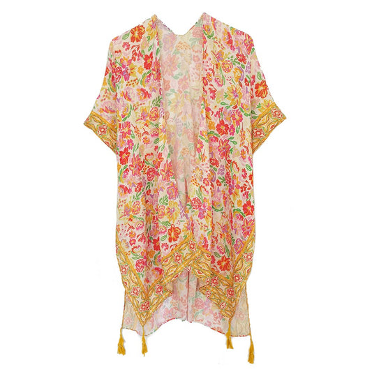 Kimono - Pink Floral Print