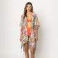 Kimono - Pink Paisley Flower Print