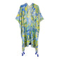 Kimono - Blue Paisley Flower Print