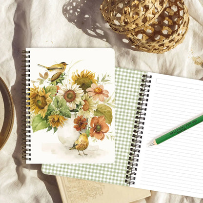 Spiral Medium Notebook - Sunflower