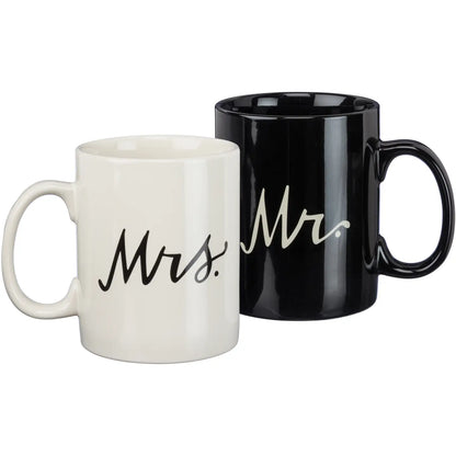 Mug Set - Mr. & Mrs. Black & White
