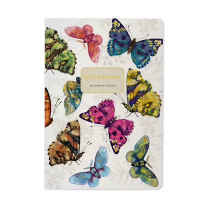 Notebook 8x6 - Butterflies On White