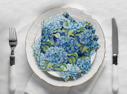 Lunch Napkins - Blue Hydrangea