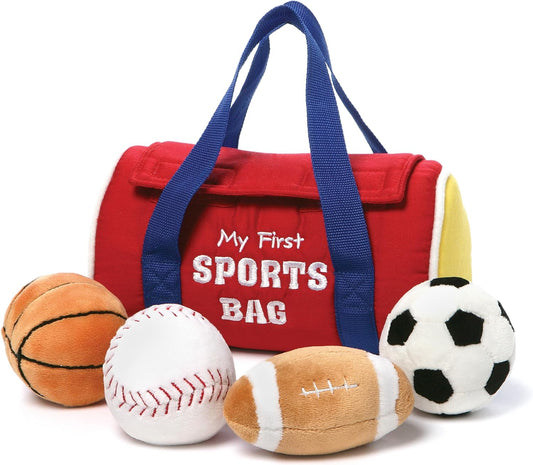 My First Sports Bag Stuffed Plush Playset 5 Piece 8"