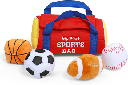My First Sports Bag Stuffed Plush Playset 5 Piece 8"