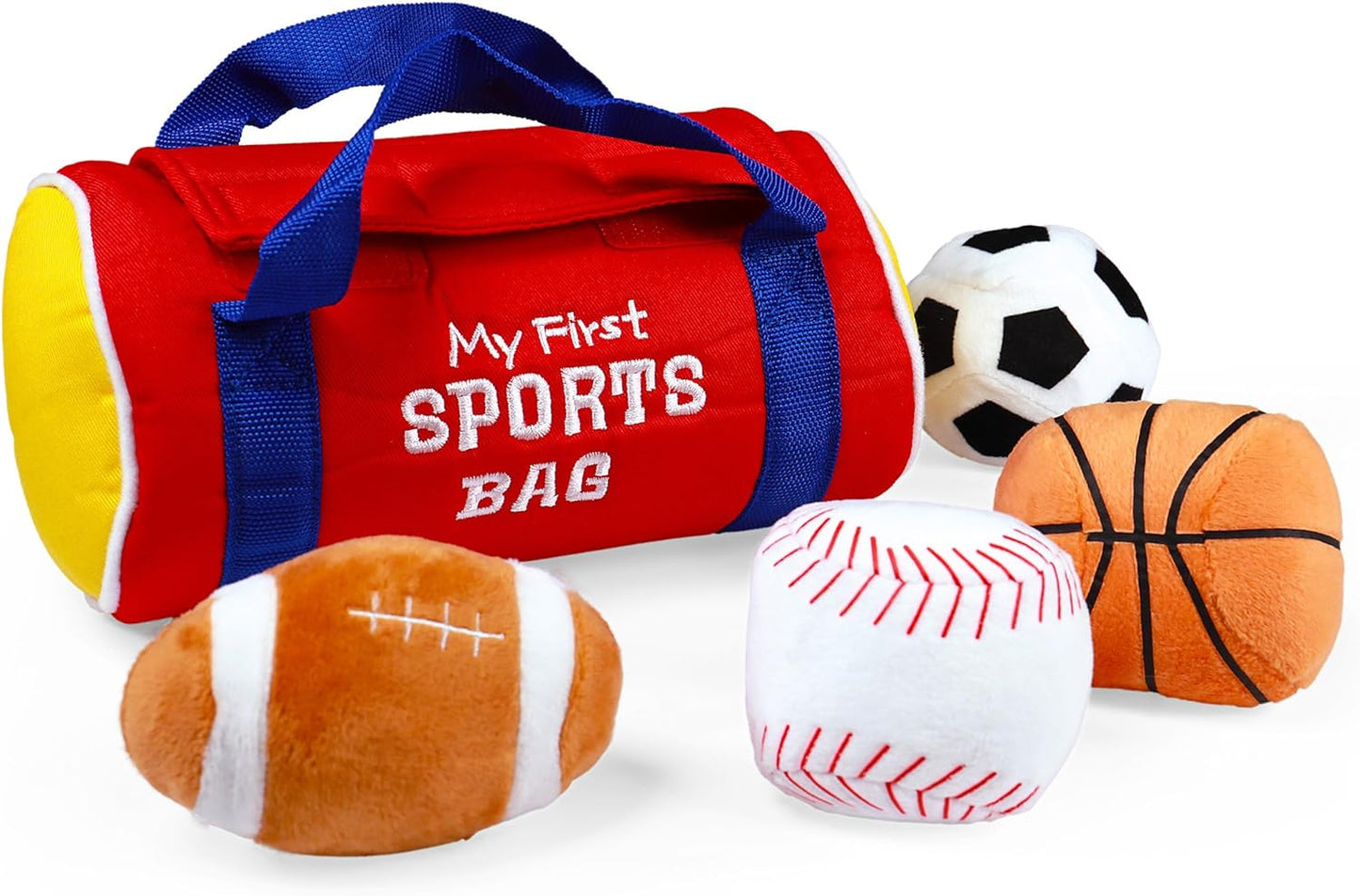 My First Sports Bag Stuffed Plush Playset 5 Piece 8"