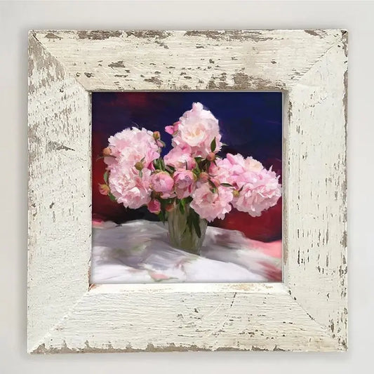 Framed Art 8in - Springtime Bouquet of Peonies