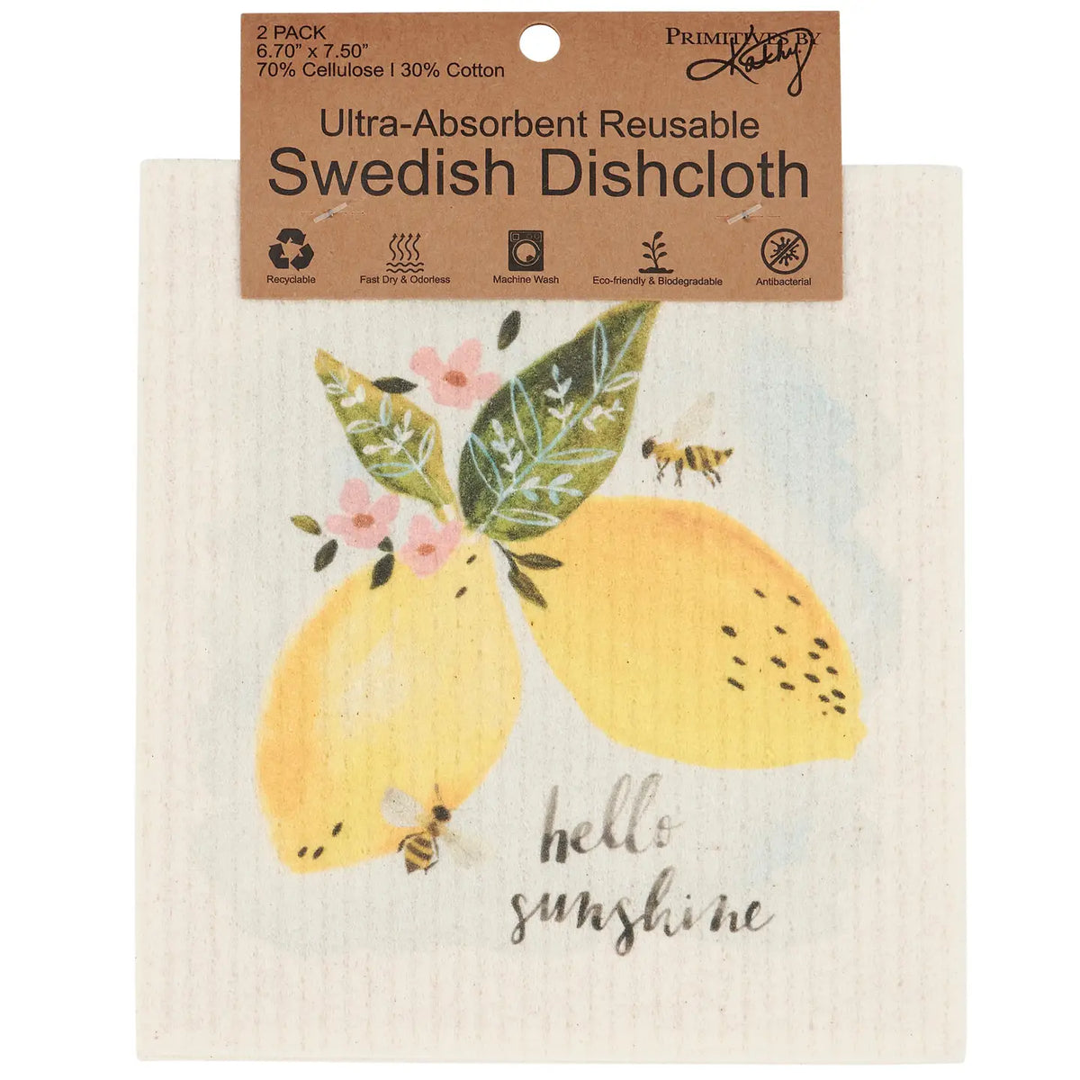 Swedish Dishcloth Set - Lemons
