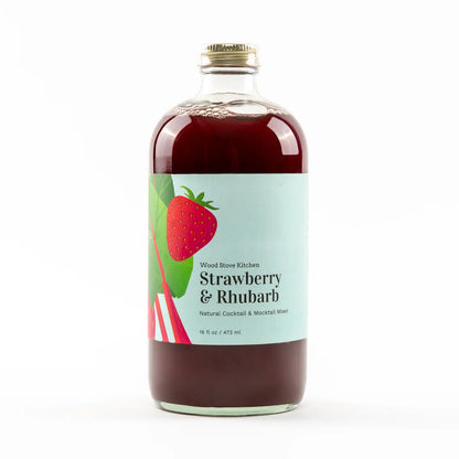 Cocktail and Mocktail Mixer 16oz - Strawberry & Rhubarb