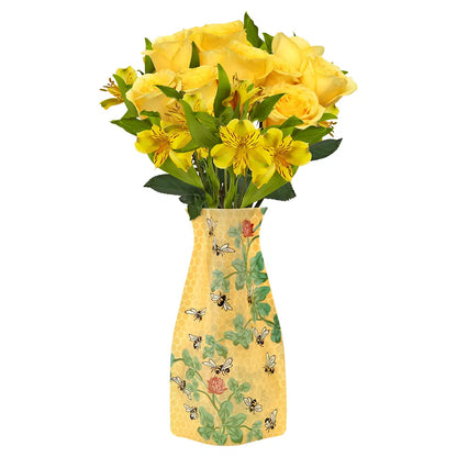 Expandable Flower Vase - Candace Wheeler Bees with Honeycomb