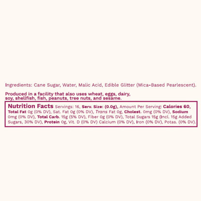 Cocktail and Mocktail Mixer 16oz - Glitter Simple Syrup