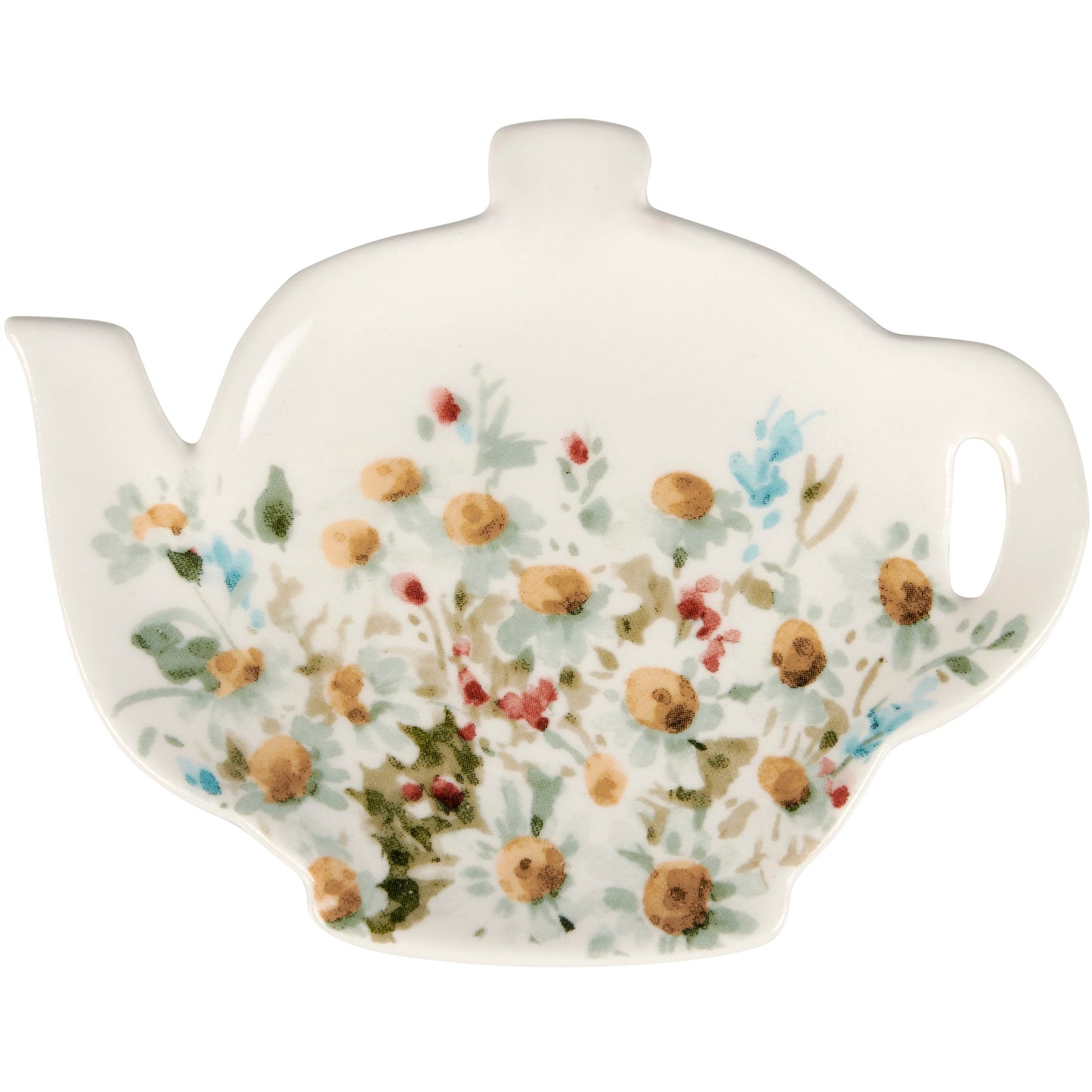 Tea Bag Holder - Yellow Green Floral