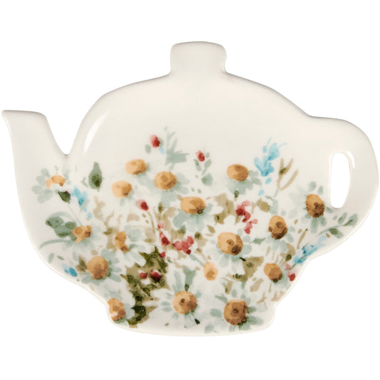 Tea Bag Holder - Yellow Green Floral