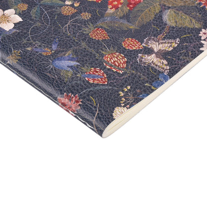 Vegan Leather Notebook 6x8 - Forest Flowers
