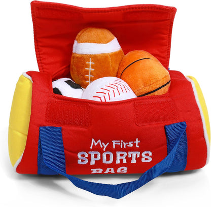 My First Sports Bag Stuffed Plush Playset 5 Piece 8"