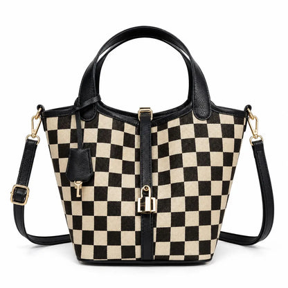 Shoulder Crossbody Tote Bag - Black