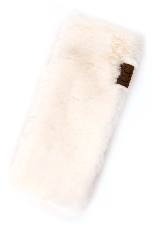 Headwrap with Sherpa Lining - Ivory