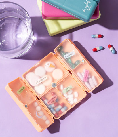 Pill & Vitamin Case - Peach