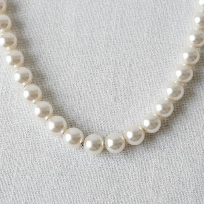 Strand Necklace - French Style Glass Pearl
