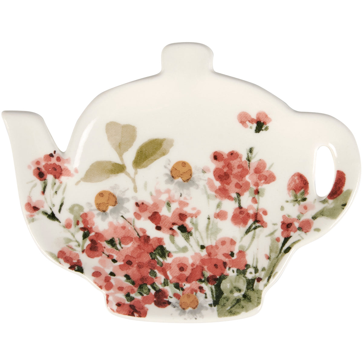 Tea Bag Holder - Red Floral