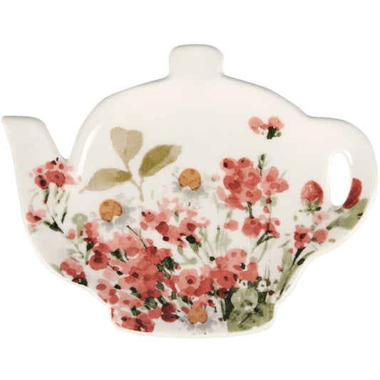 Tea Bag Holder - Red Floral